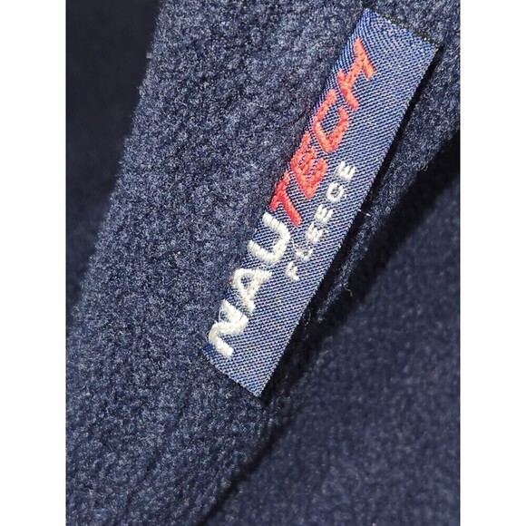 VINTAGE Nautica Nautech Navy Fleece Full Zip Jacket, XL - Picture 6 of 10